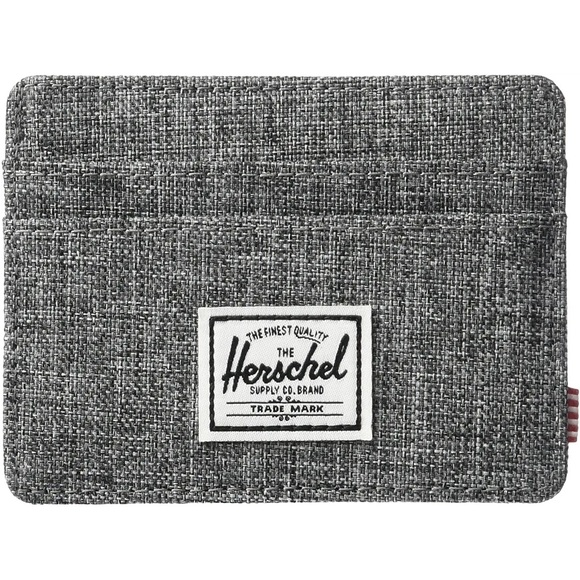 Herschel Charlie Card Holder in Raven Cross Hatch Unisex - Picture 6 of 10
